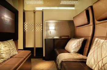 Etihad Airways: Wohnzimmer der "The Residence Suite" im Airbus A380